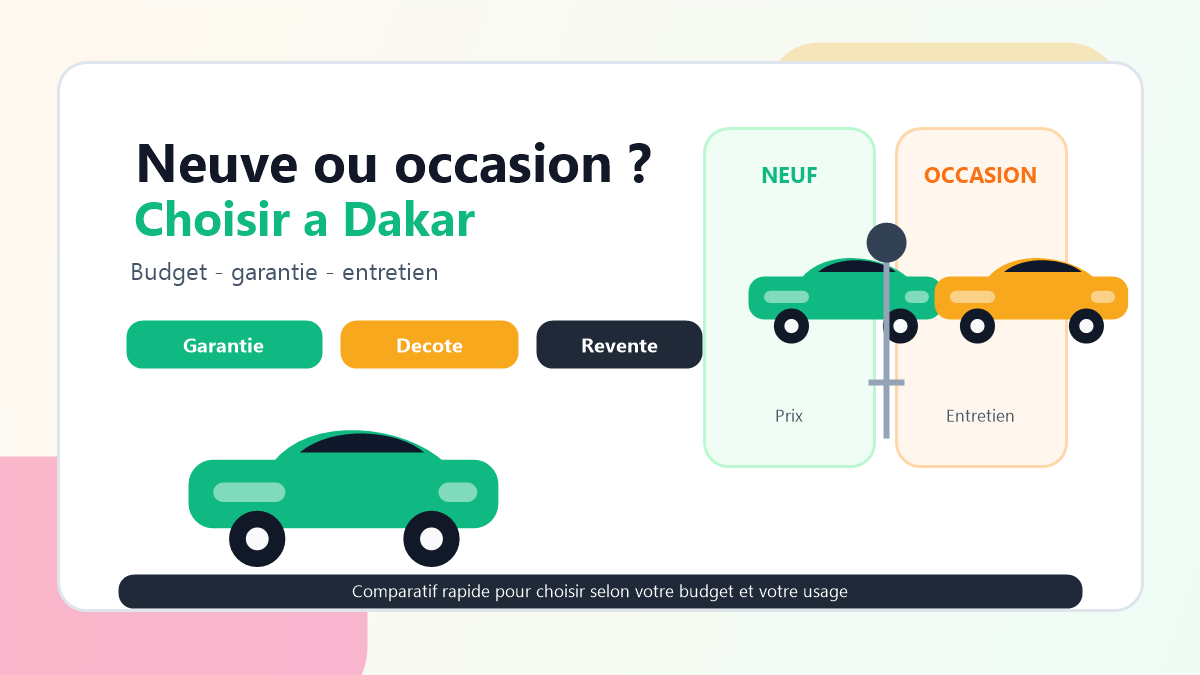 Voiture neuve vs occasion : que choisir à Dakar ?